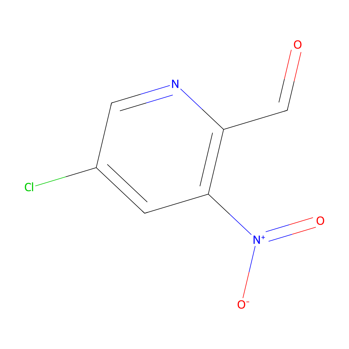5-Chloro-3-nitropicolinaldehyde molecular structure, CAS 1086838-13-2
