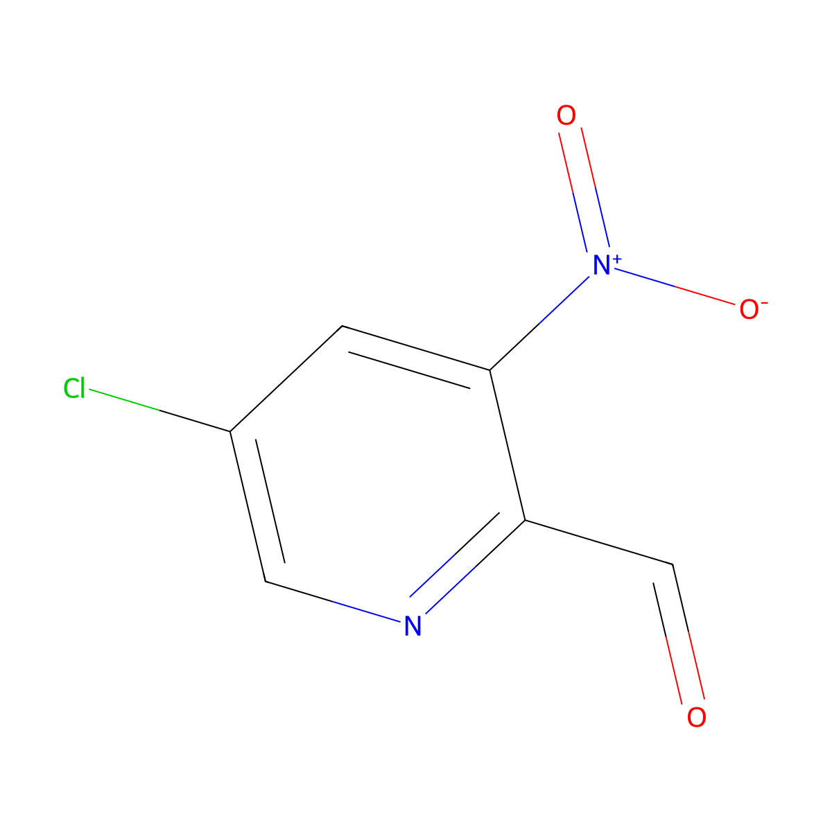 5-Chloro-3-nitropicolinaldehyde molecular structure, CAS 1086838-13-2