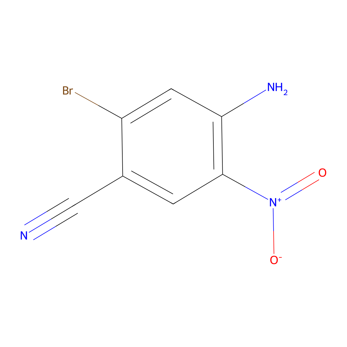 4-Amino-2-bromo-5-nitrobenzonitrile molecular structure, CAS 1086965-24-3