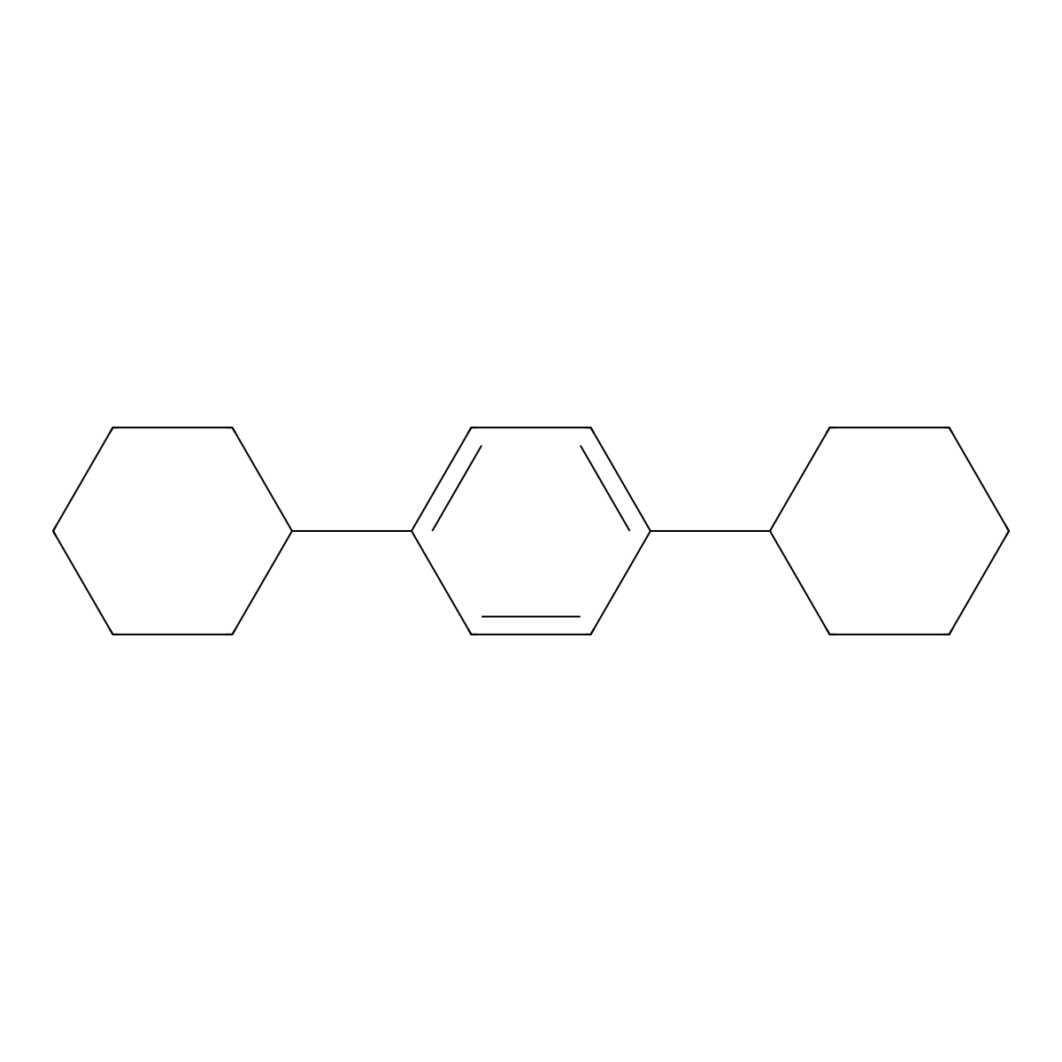 1,4-Dicyclohexylbenzene molecular structure, CAS 1087-02-1
