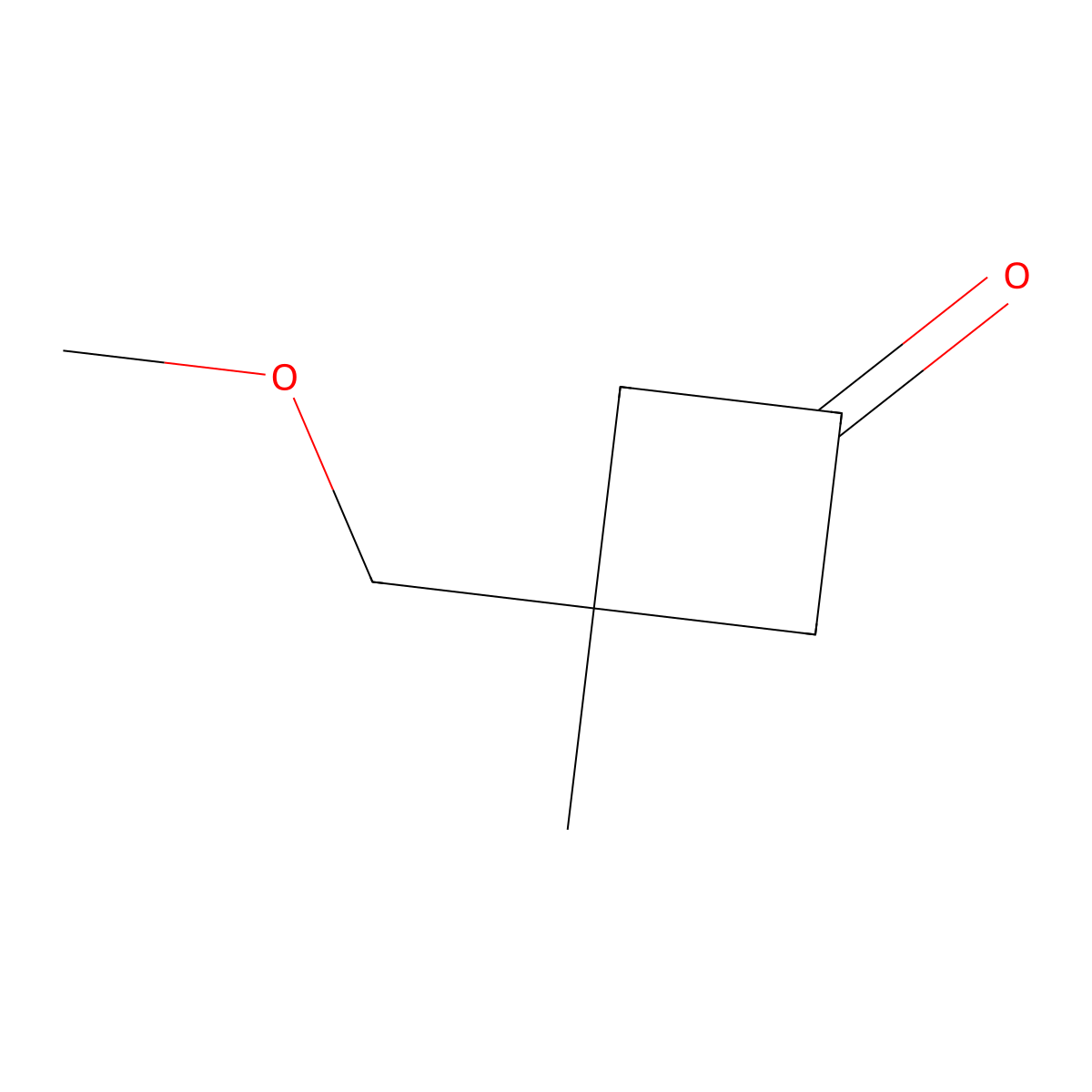 3-(Methoxymethyl)-3-methylcyclobutan-1-one molecular structure, CAS 108711-55-3