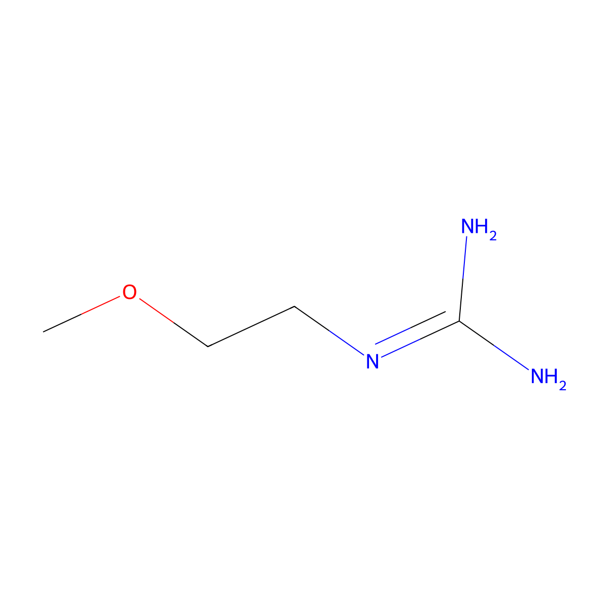 N-(2-methoxyethyl)guanidine molecular structure, CAS 108712-07-8