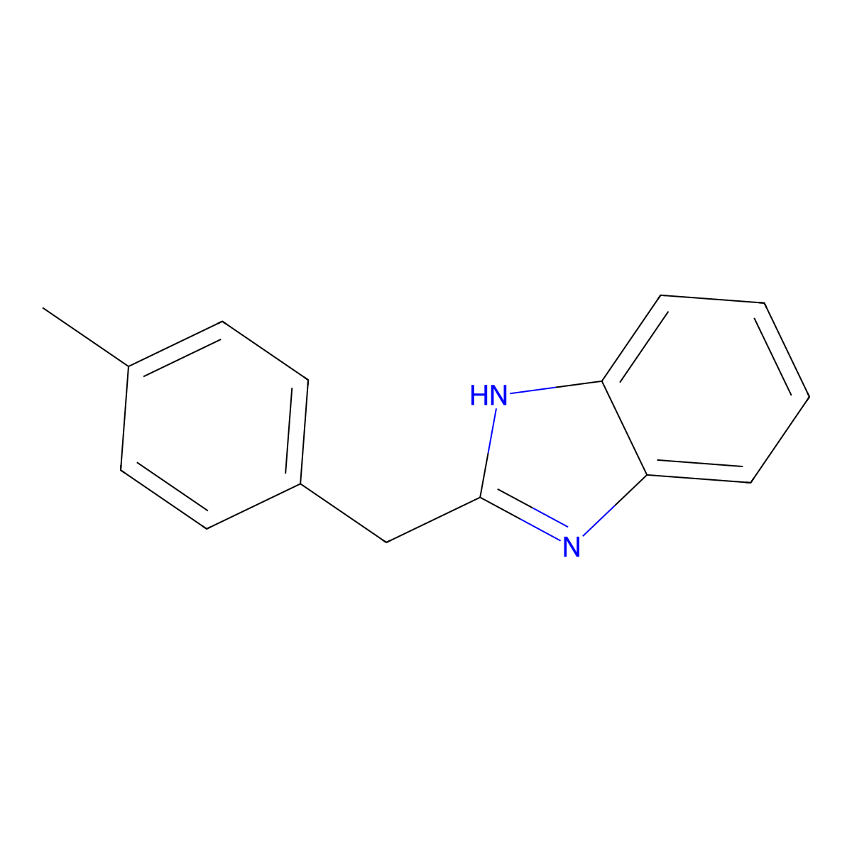 1H-Benzimidazole, 2-[(4-methylphenyl)methyl]- molecular structure, CAS 108714-03-0