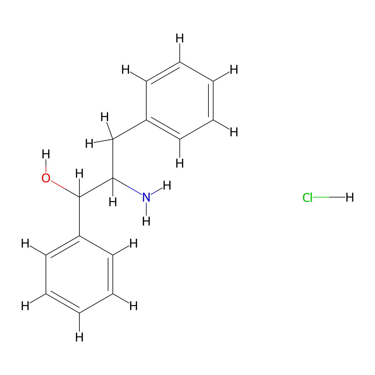 2-Amino-1,3-diphenylpropan-1-ol hydrochloride molecular structure, CAS 108714-45-0