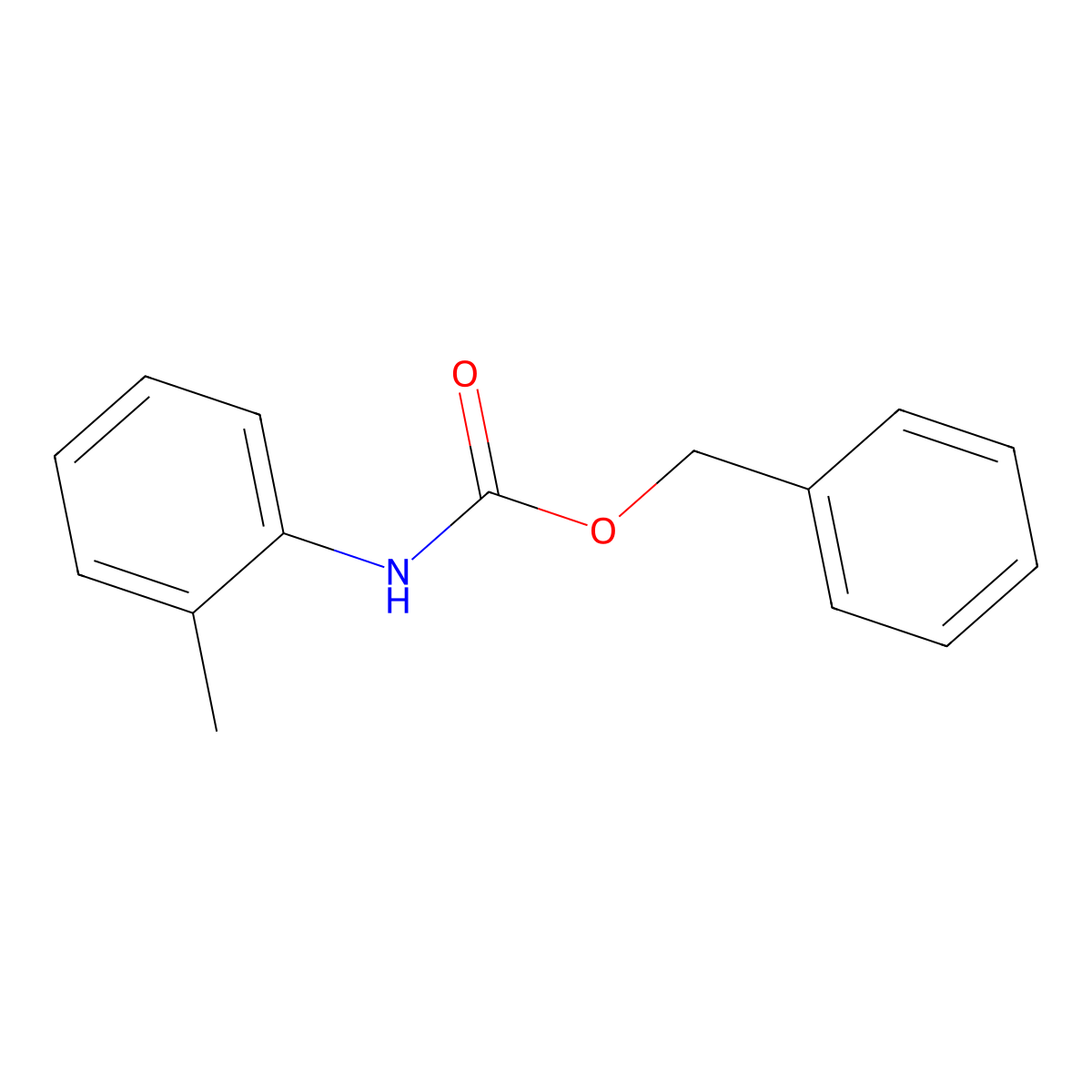 Carbamic acid, (2-methylphenyl)-, phenylmethyl ester molecular structure, CAS 108714-89-2
