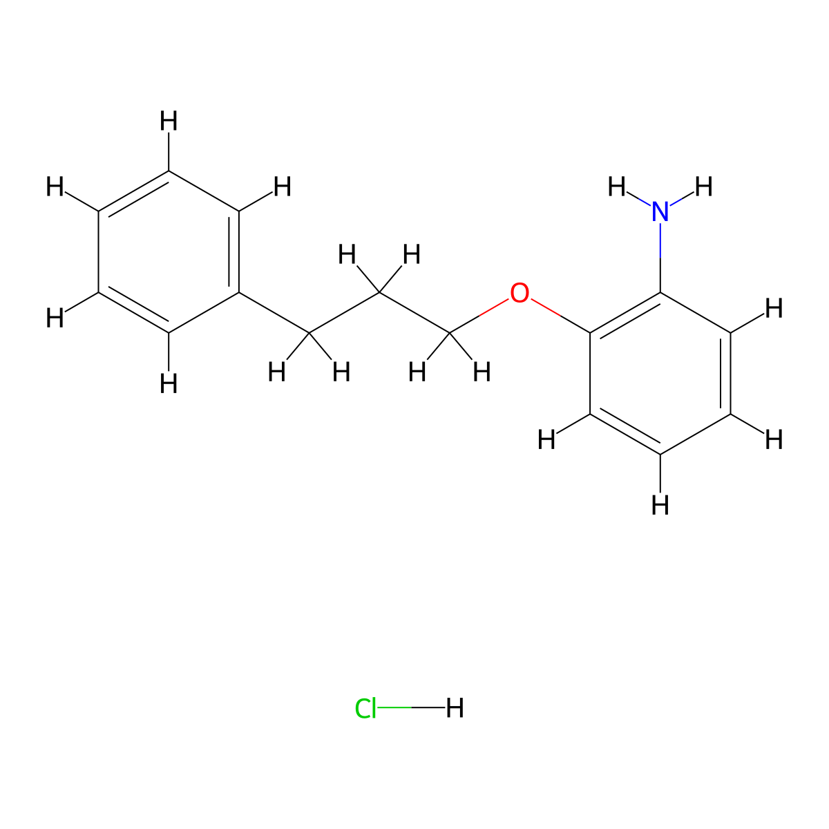 [2-(3-Phenylpropoxy)phenyl]amine hydrochloride molecular structure, CAS 108715-56-6