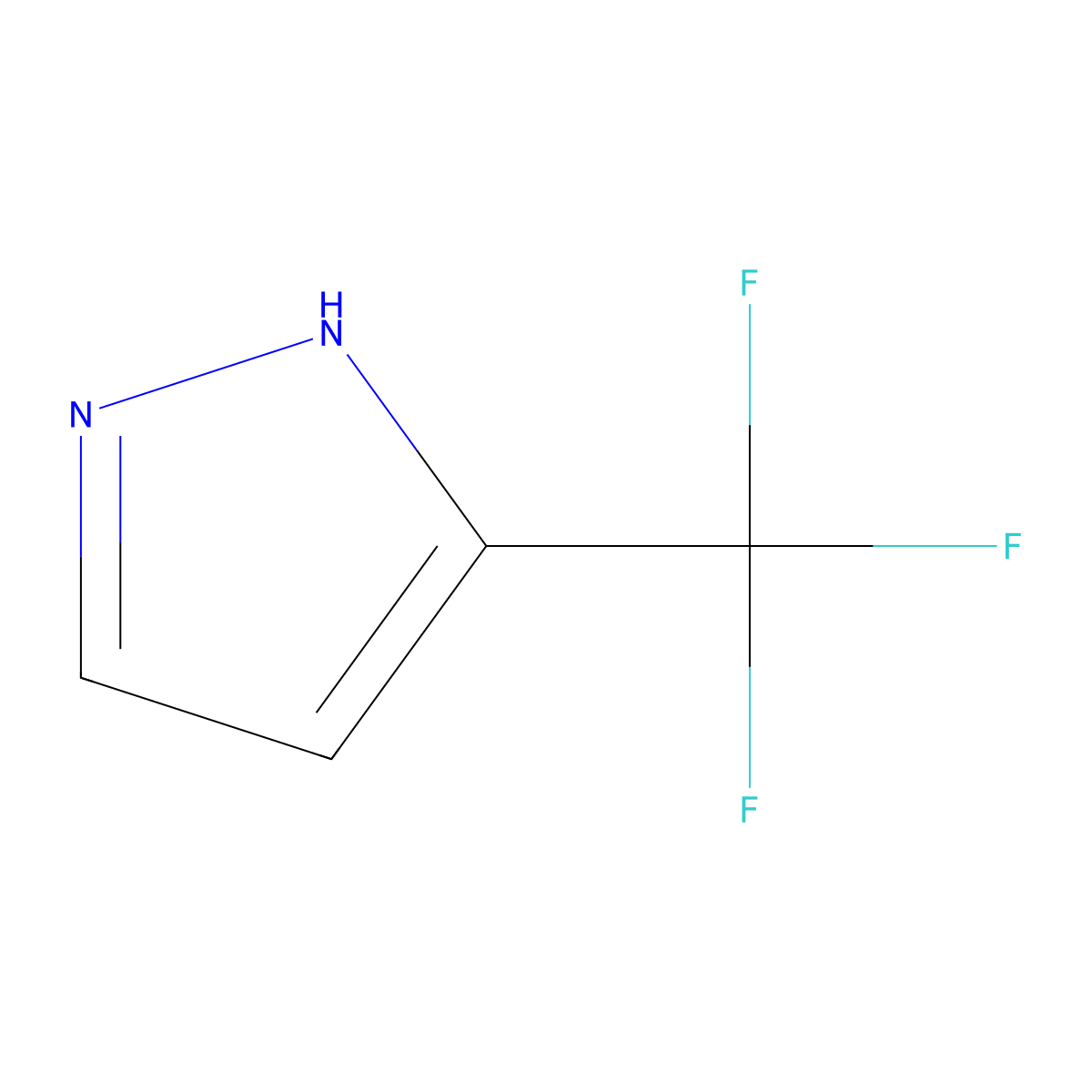 3-(Trifluoromethyl)pyrazole molecular structure, CAS 1087160-38-0