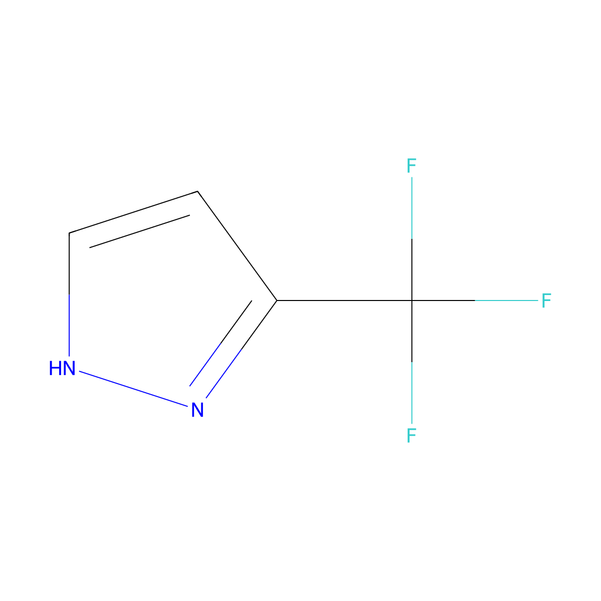 3-(Trifluoromethyl)pyrazole molecular structure, CAS 1087160-38-0