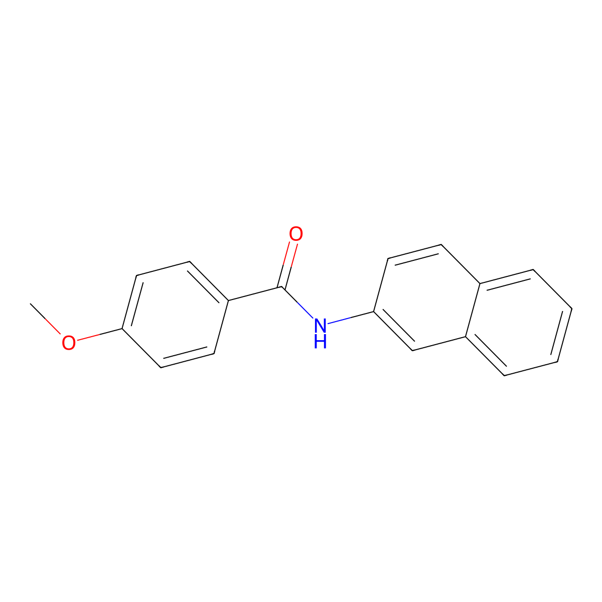 4-methoxy-N-naphthalen-2-ylbenzamide molecular structure, CAS 108717-14-2