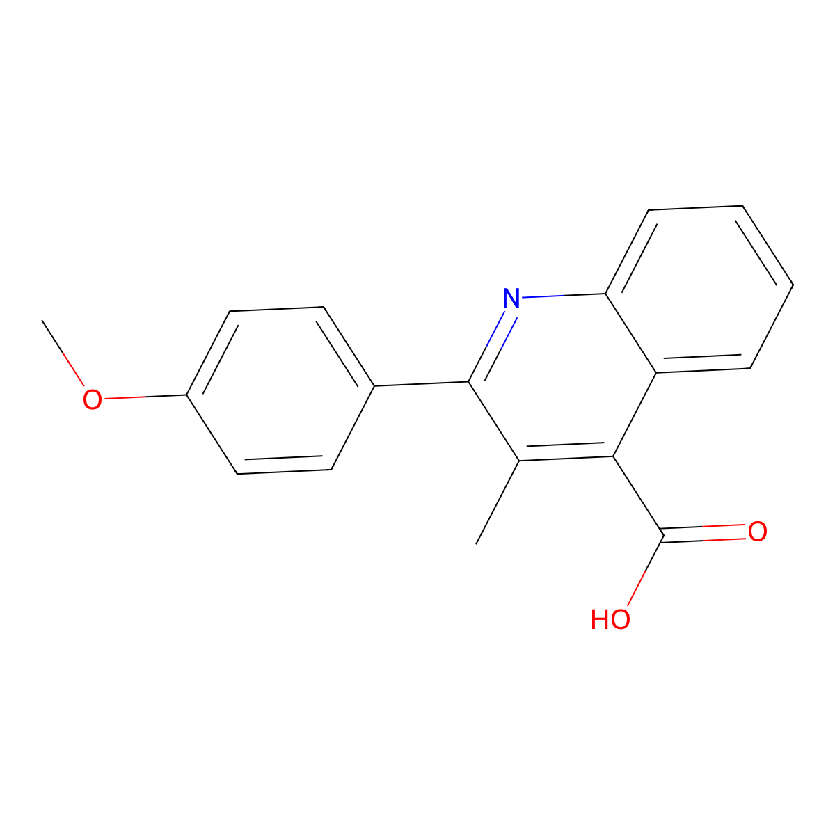 2-(4-Methoxyphenyl)-3-methylquinoline-4-carboxylic acid molecular structure, CAS 108717-24-4