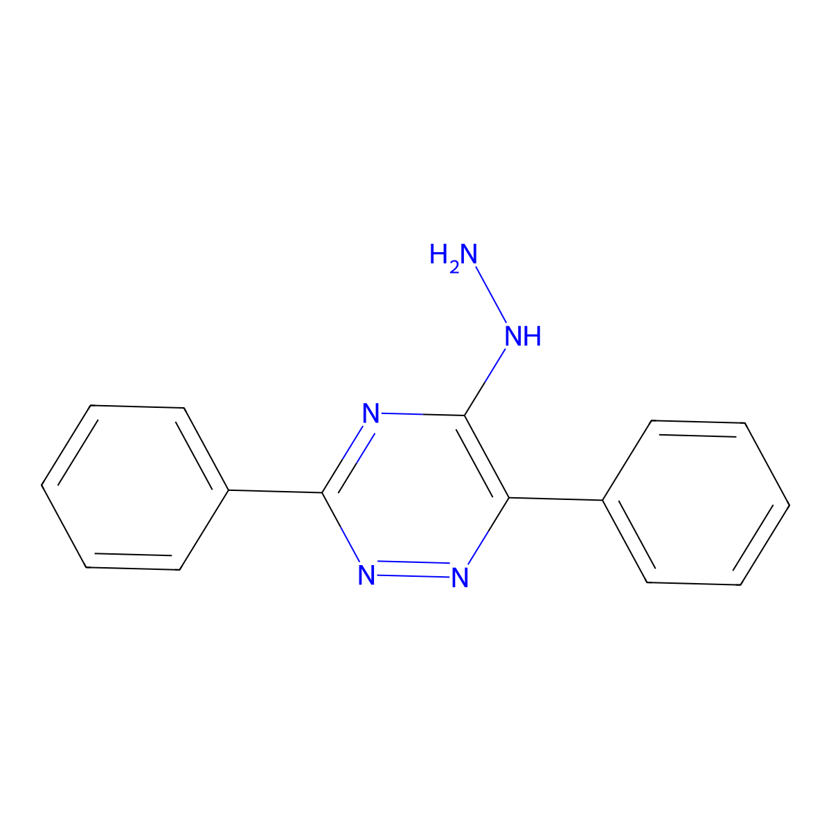 5-Hydrazino-3,6-diphenyl-1,2,4-triazine molecular structure, CAS 108718-69-0