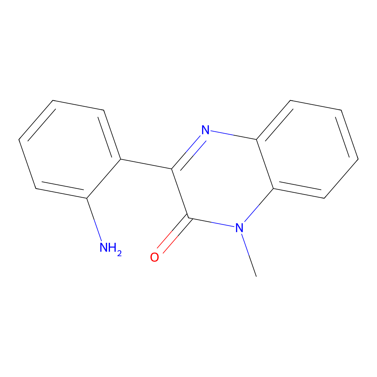 3-(2-aminophenyl)-1-methylquinoxalin-2(1H)-one molecular structure, CAS 108719-44-4