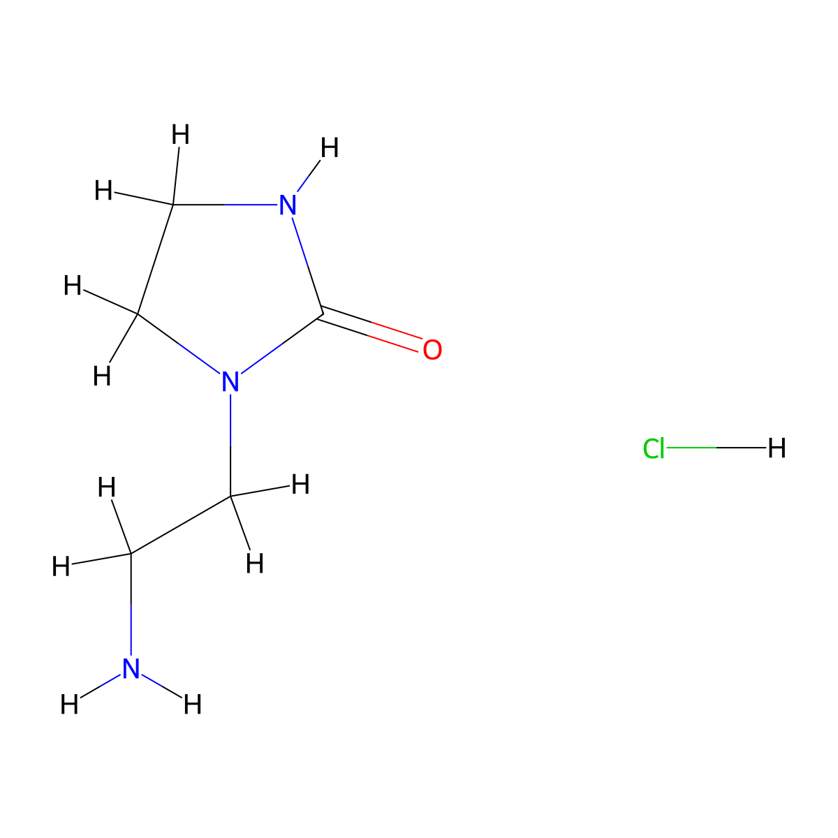 1-(2-Aminoethyl)imidazolidin-2-one hydrochloride molecular structure, CAS 108723-52-0