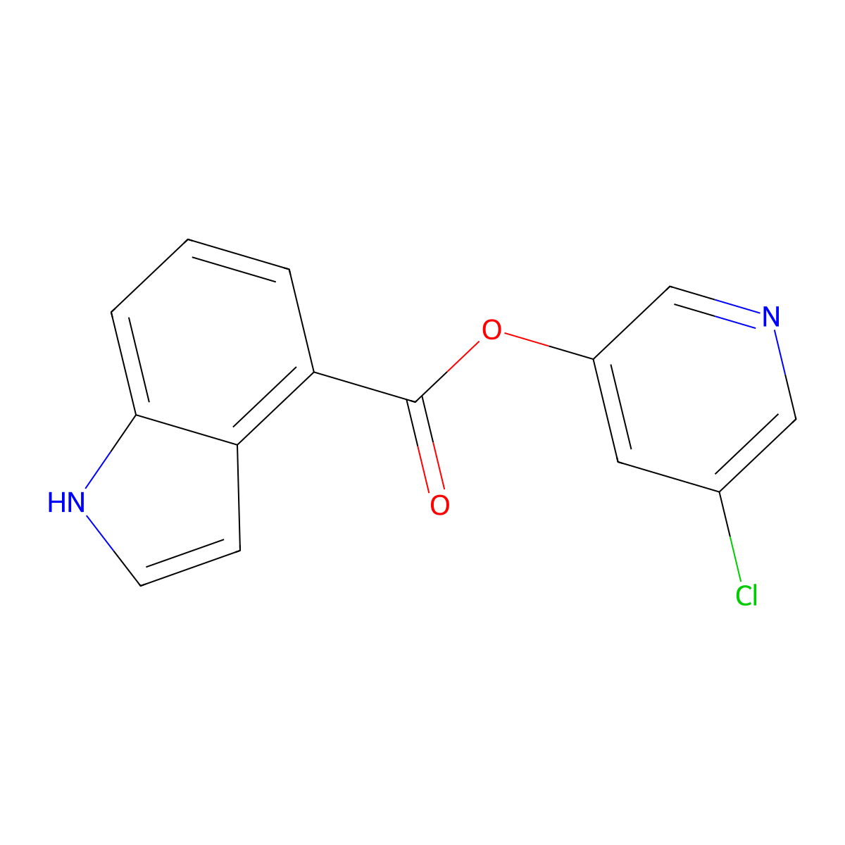 5-chloropyridin-3-yl 1H-indole-4-carboxylate molecular structure, CAS 1087243-14-8
