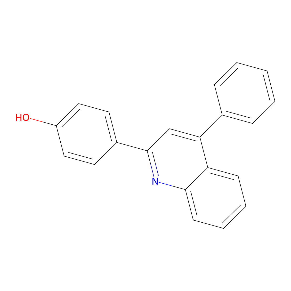 4-(4-Phenyl-2-quinolinyl)phenol molecular structure, CAS 1087269-19-9