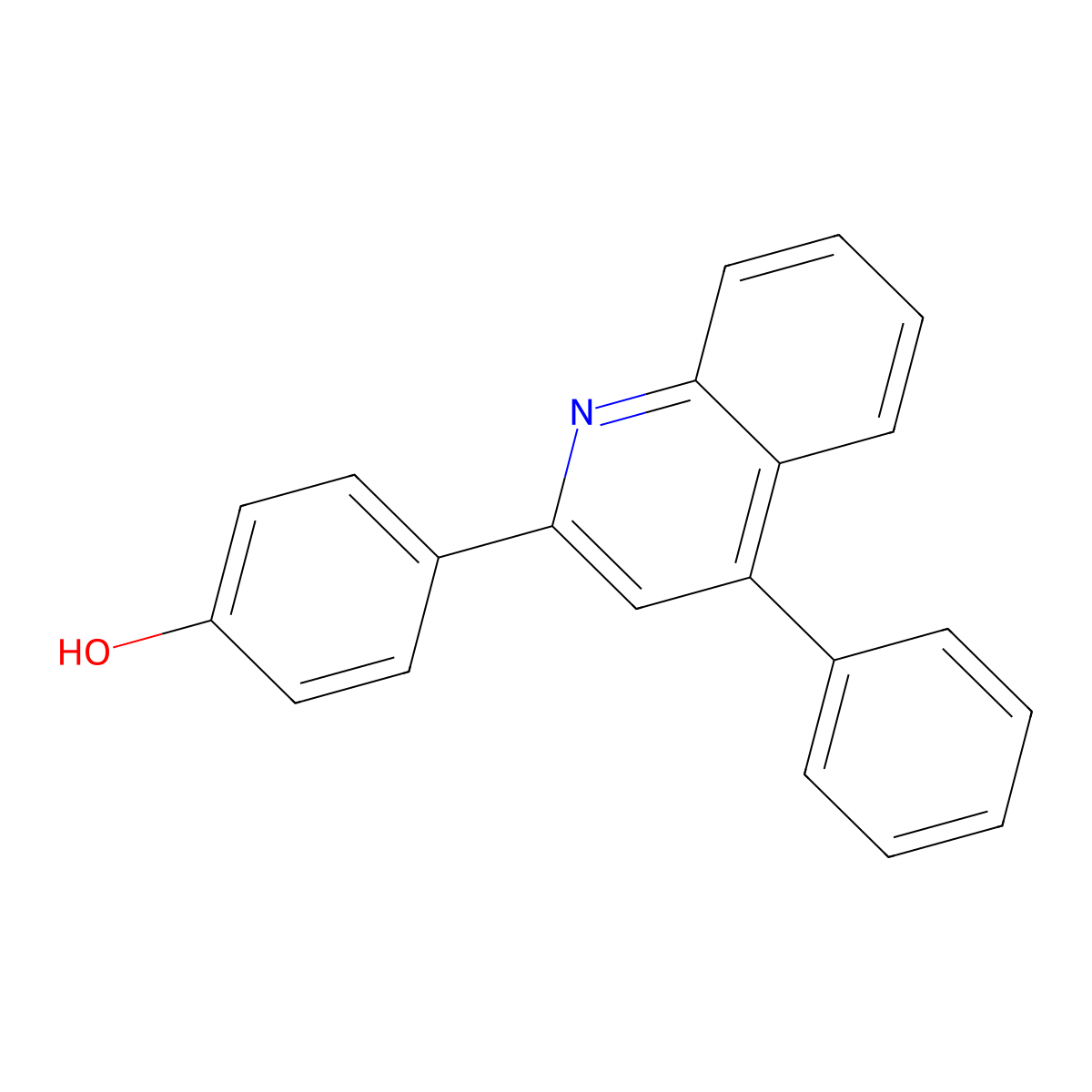 4-(4-Phenyl-2-quinolinyl)phenol molecular structure, CAS 1087269-19-9
