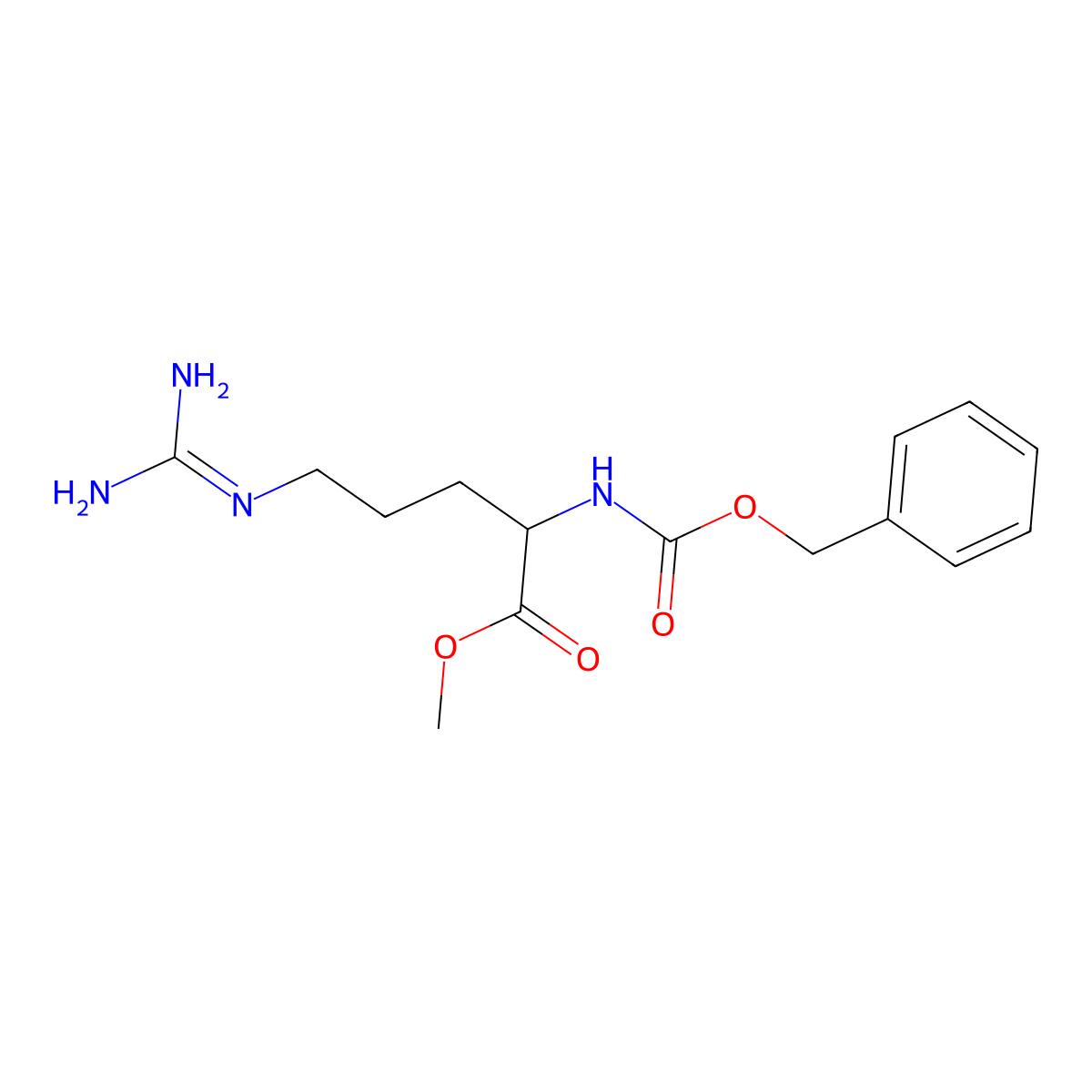 Methyl (2R)-2-{[(benzyloxy)carbonyl]amino}-5-carbamimidamidopentanoate molecular structure, CAS 108729-23-3
