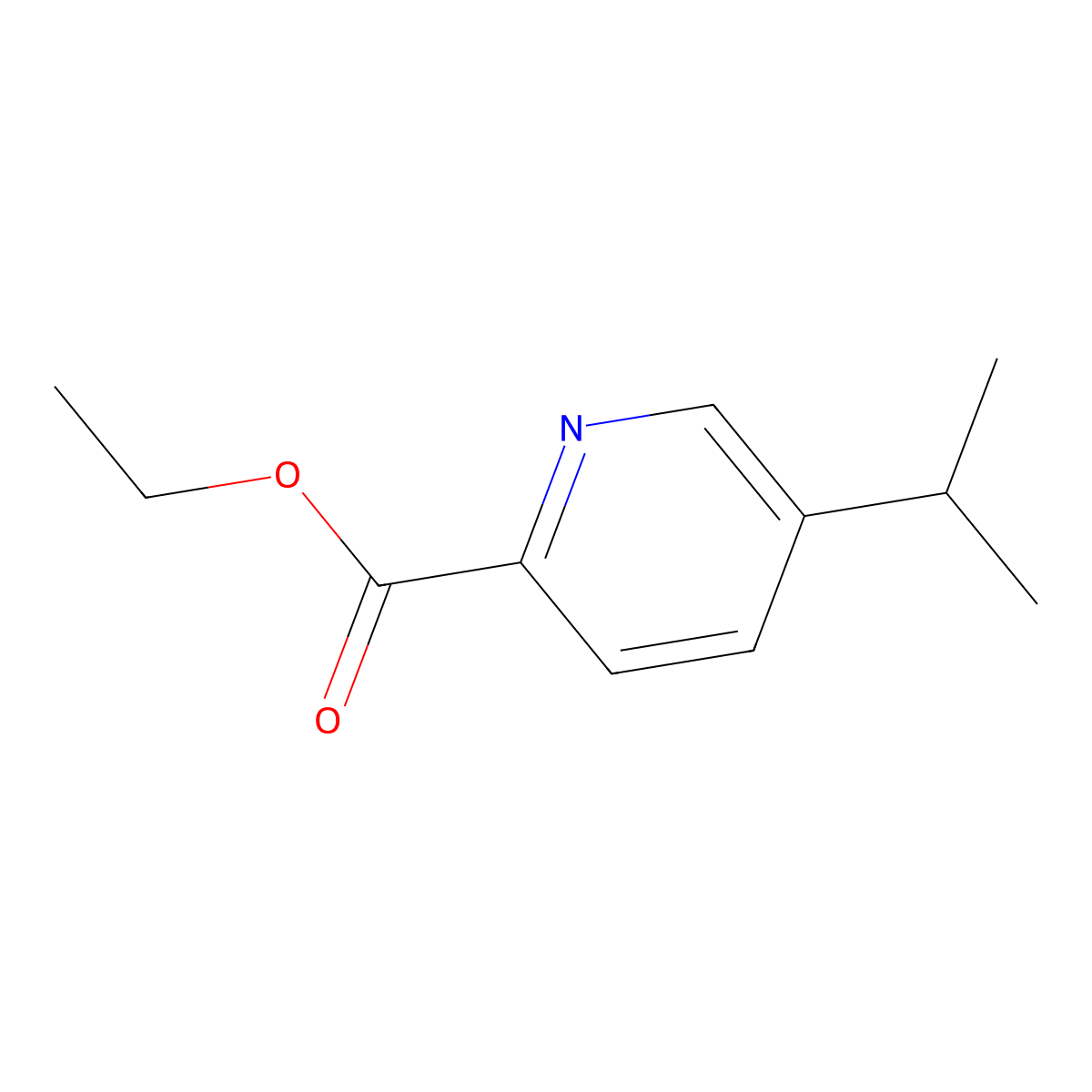 Ethyl 5-(propan-2-yl)pyridine-2-carboxylate molecular structure, CAS 108734-04-9
