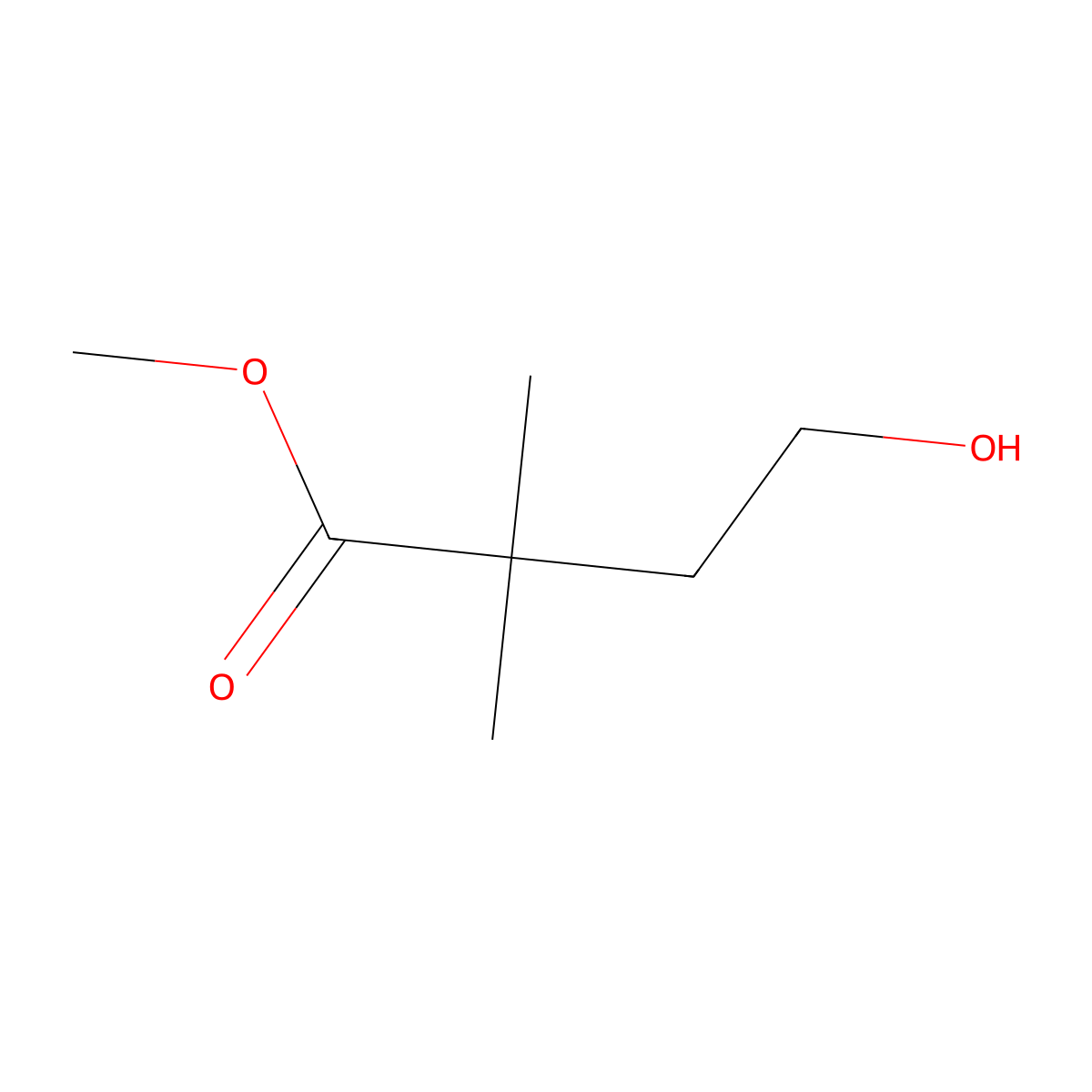 Methyl 4-hydroxy-2,2-dimethylbutanoate molecular structure, CAS 1087347-28-1