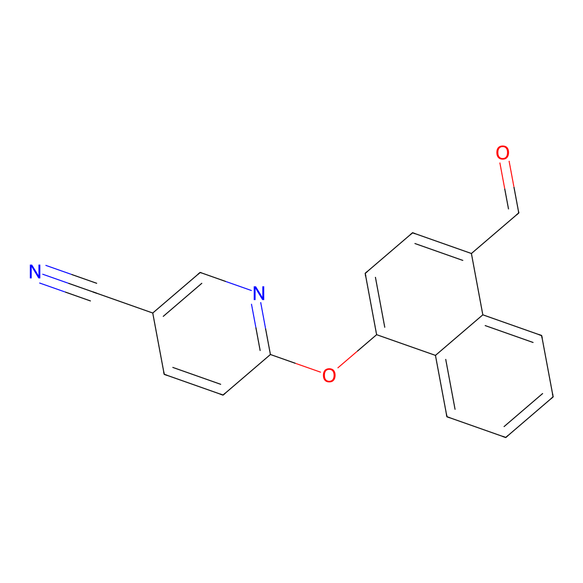 6-((4-Formylnaphthalen-1-yl)oxy)nicotinonitrile molecular structure, CAS 1087351-20-9
