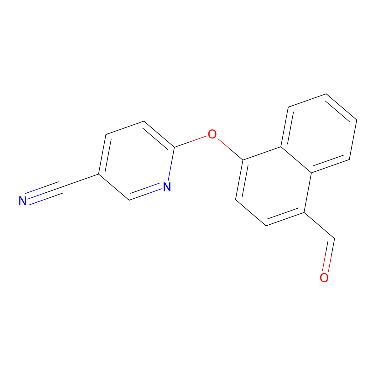 6-((4-Formylnaphthalen-1-yl)oxy)nicotinonitrile molecular structure, CAS 1087351-20-9