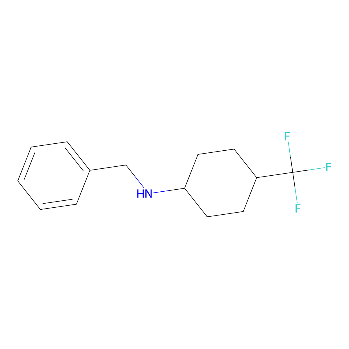 Benzyl(4-trifluoromethylcyclohexyl)amine molecular structure, CAS 1087351-23-2