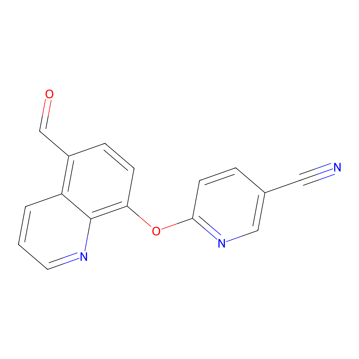6-((5-Formylquinolin-8-yl)oxy)nicotinonitrile molecular structure, CAS 1087351-67-4