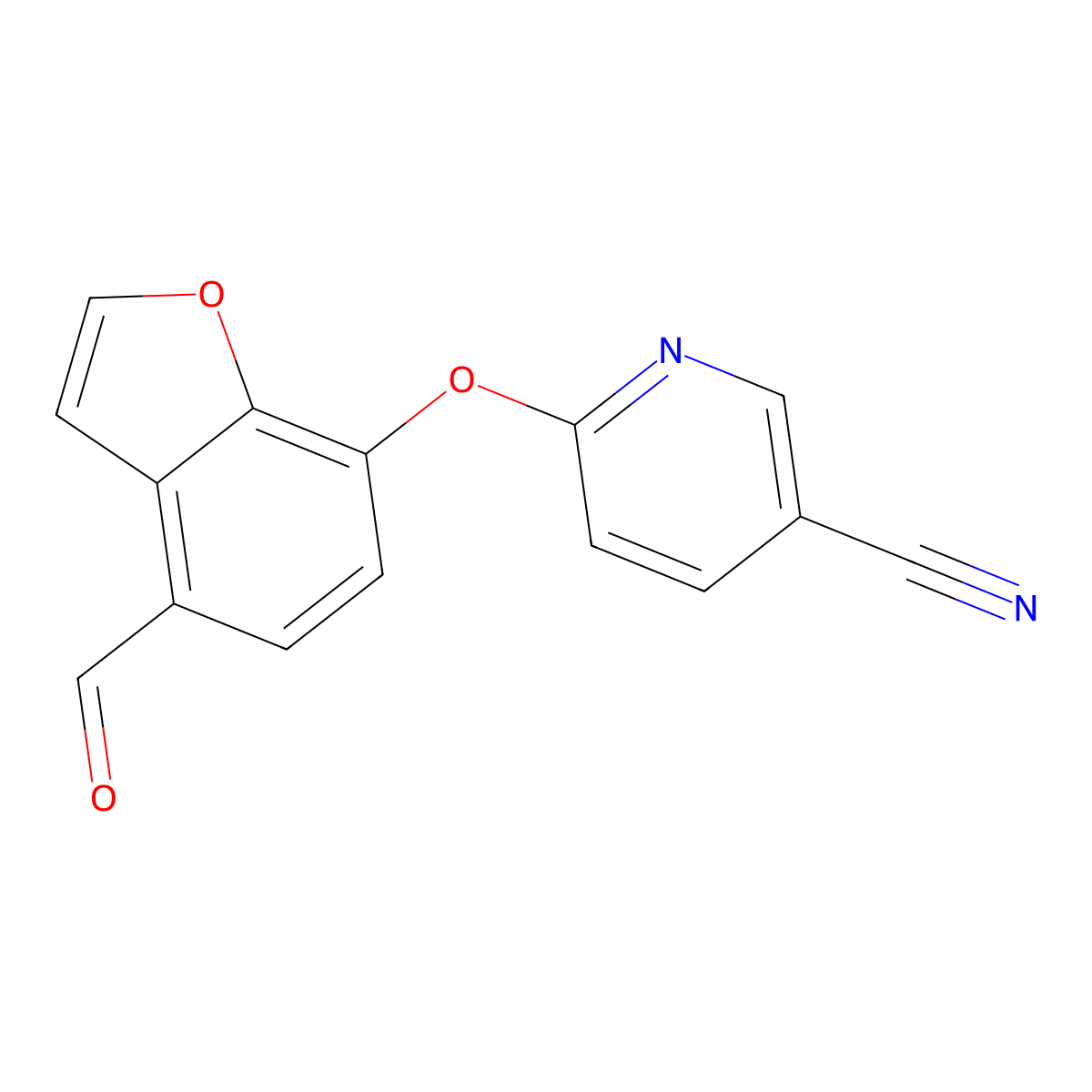 6-((4-Formylbenzofuran-7-yl)oxy)nicotinonitrile molecular structure, CAS 1087351-72-1