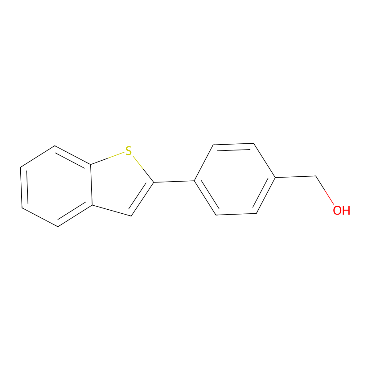 (4-(Benzo[b]thiophen-2-yl)phenyl)methanol molecular structure, CAS 1087352-10-0