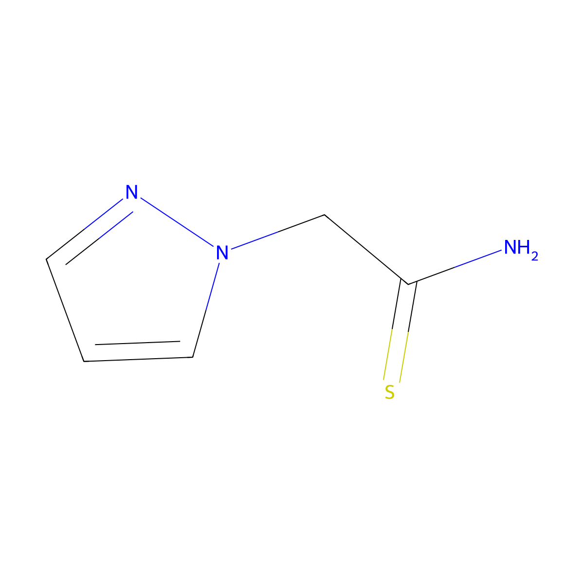2-(1H-pyrazol-1-yl)ethanethioamide molecular structure, CAS 1087353-55-6