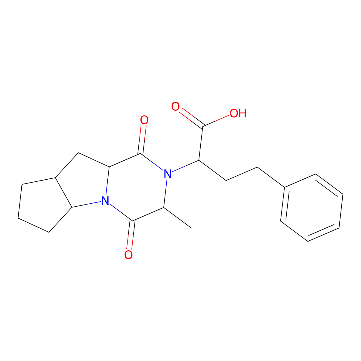 Ramipril diketopiperazine acid molecular structure, CAS 108736-10-3
