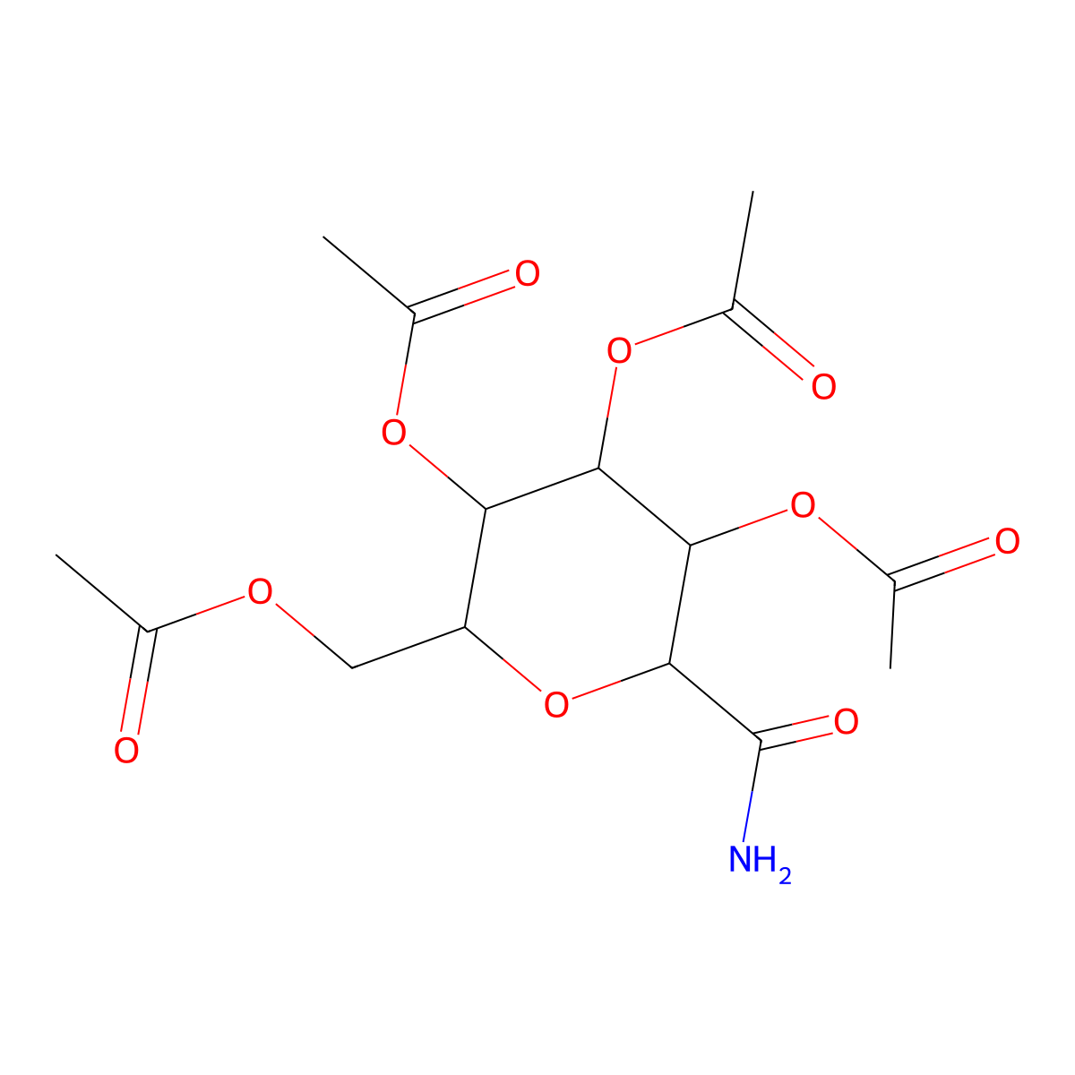 2,3,4,6-Tetra-O-acetyl-b-D-galactopyranosyl formamide molecular structure, CAS 108739-88-4