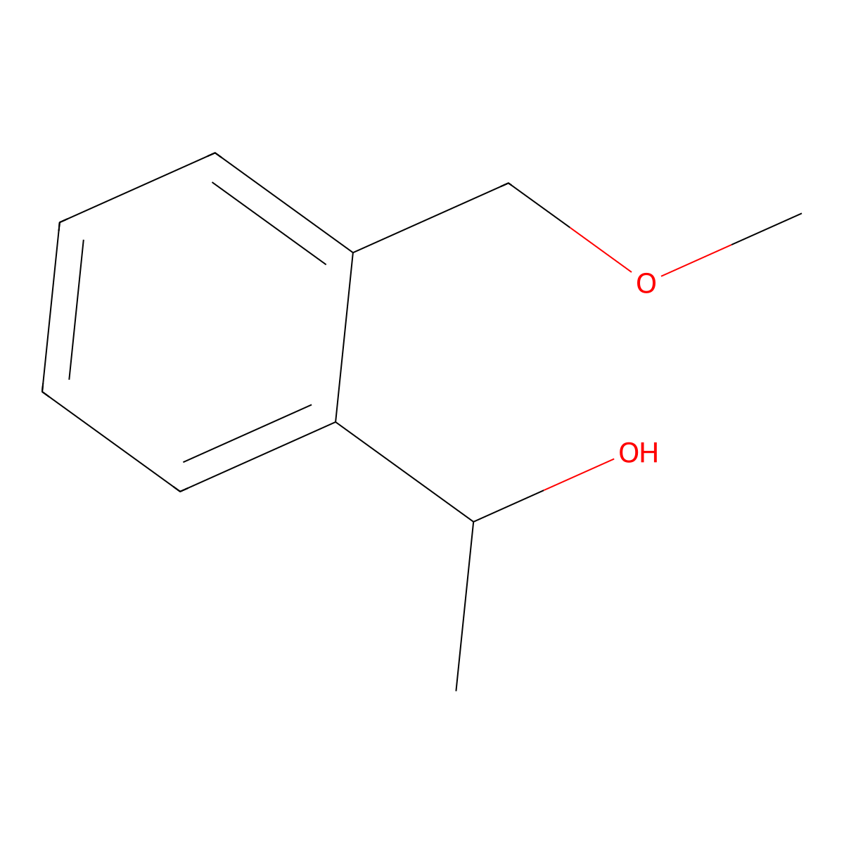 1-(2-(Methoxymethyl)phenyl)ethanol molecular structure, CAS 1087390-67-7