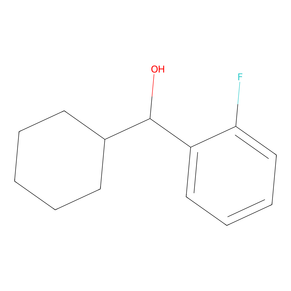 Cyclohexyl(2-fluorophenyl)methanol molecular structure, CAS 1087394-53-3