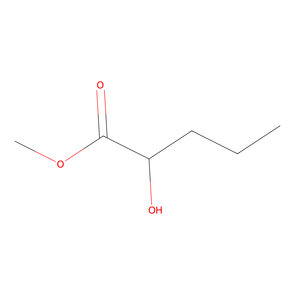 Methyl 2-hydroxypentanoate molecular structure, CAS 108740-82-5