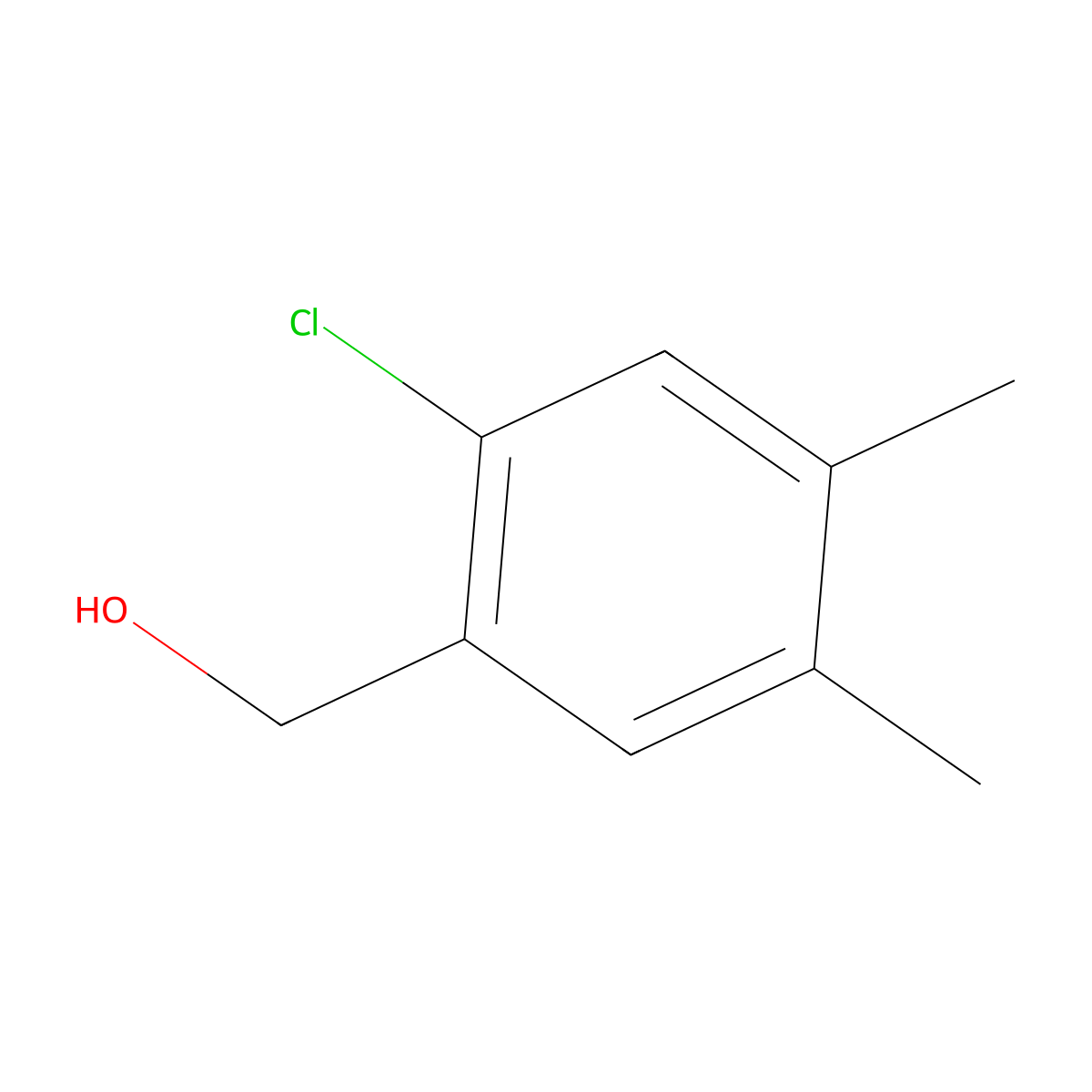 (2-Chloro-4,5-dimethylphenyl)methanol molecular structure, CAS 1087417-69-3