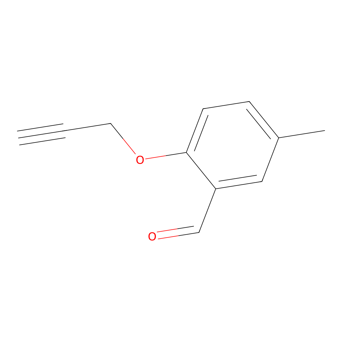 5-Methyl-2-(prop-2-yn-1-yloxy)benzaldehyde molecular structure, CAS 1087606-32-3