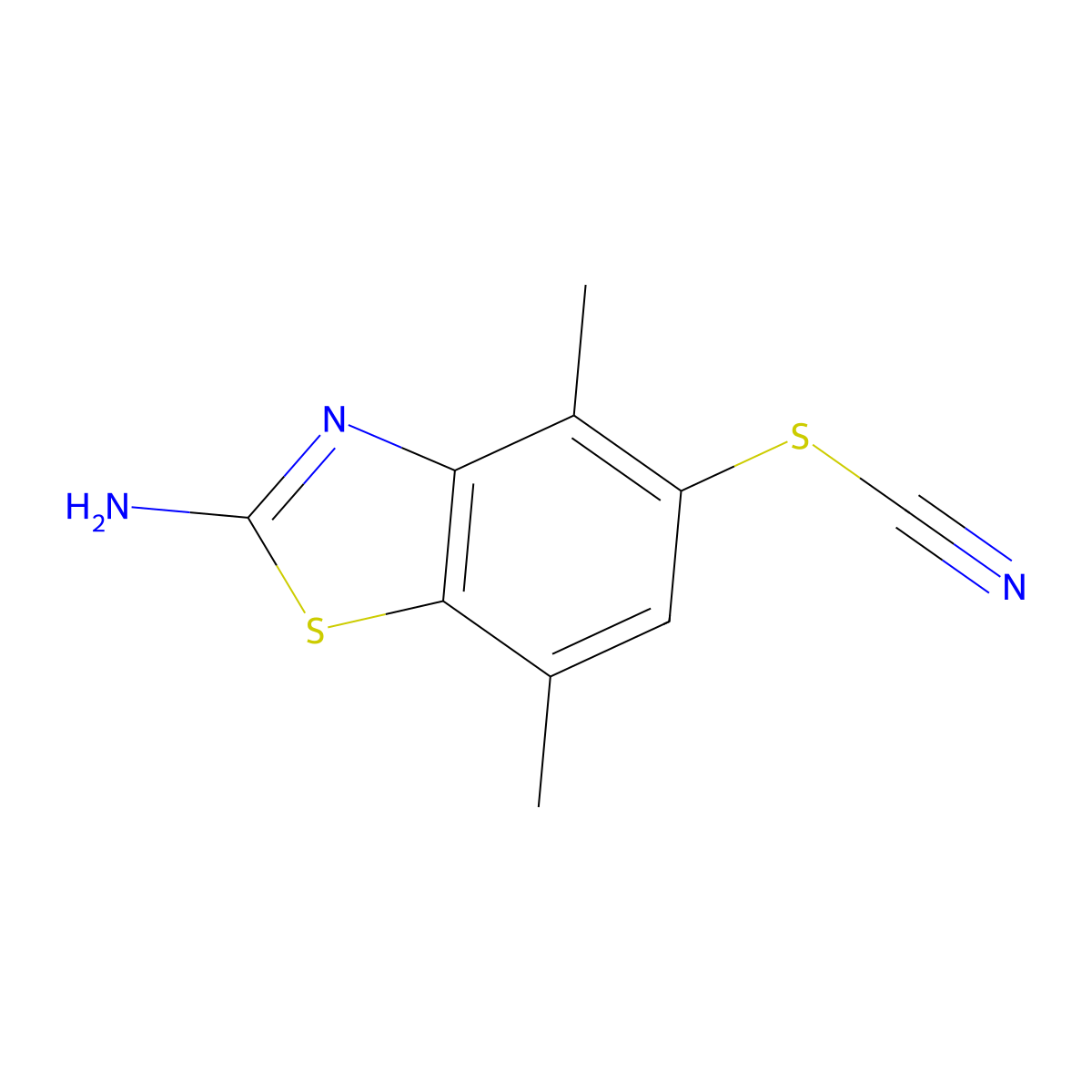 4,7-Dimethyl-5-thiocyanatobenzo[d]thiazol-2-amine molecular structure, CAS 1087606-36-7