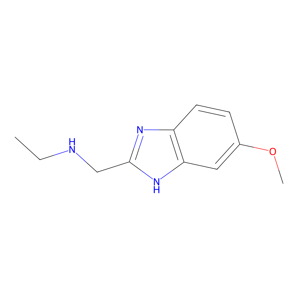 n-((5-Methoxy-1h-benzo[d]imidazol-2-yl)methyl)ethanamine molecular structure, CAS 1087608-27-2