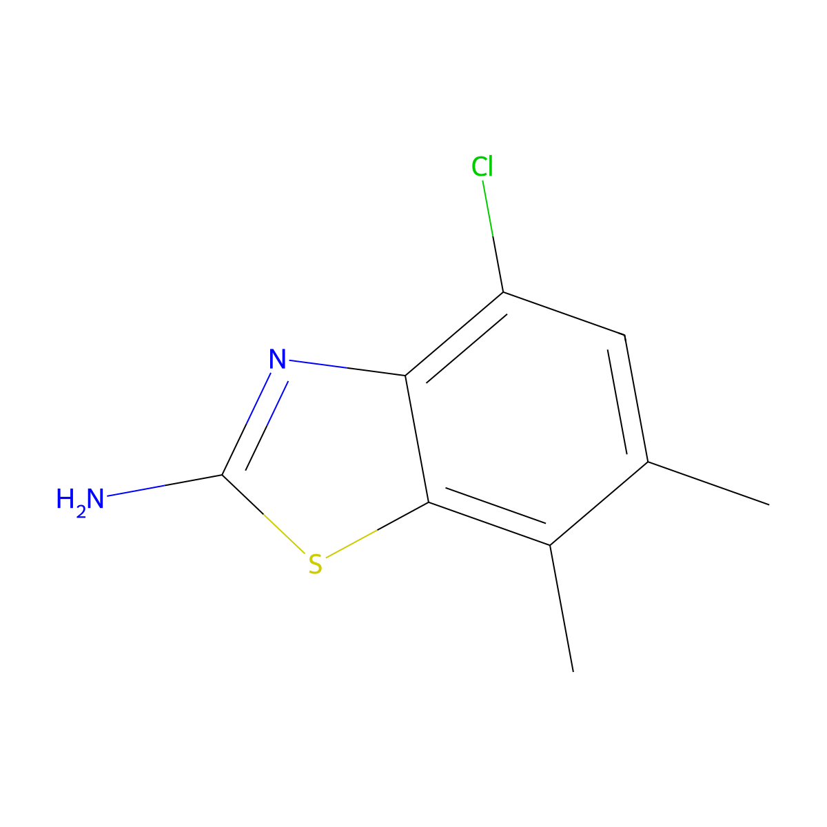 4-Chloro-6,7-dimethyl-1,3-benzothiazol-2-amine molecular structure, CAS 1087609-95-7