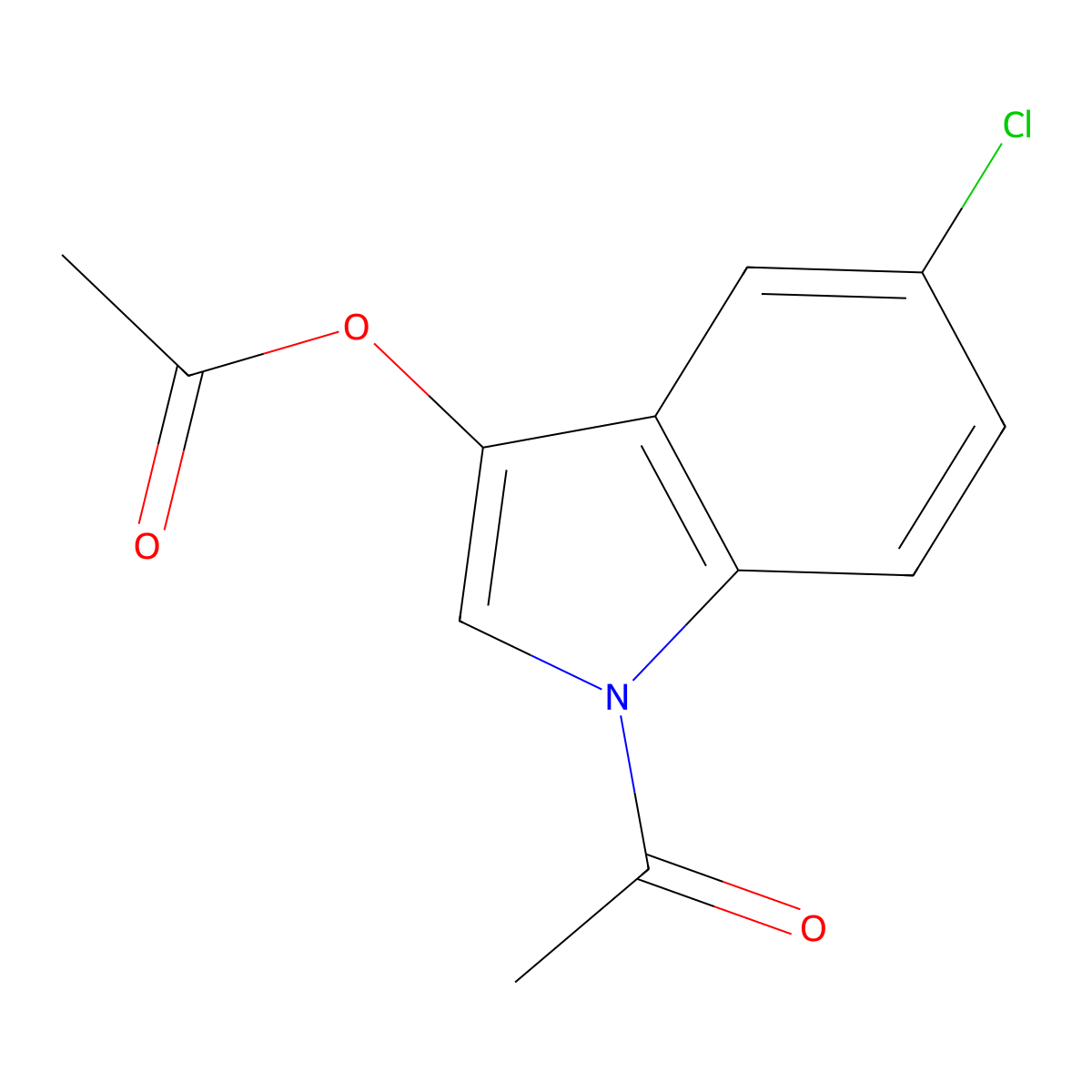 1-acetyl-5-chloro-1H-indol-3-yl acetate molecular structure, CAS 108761-32-6