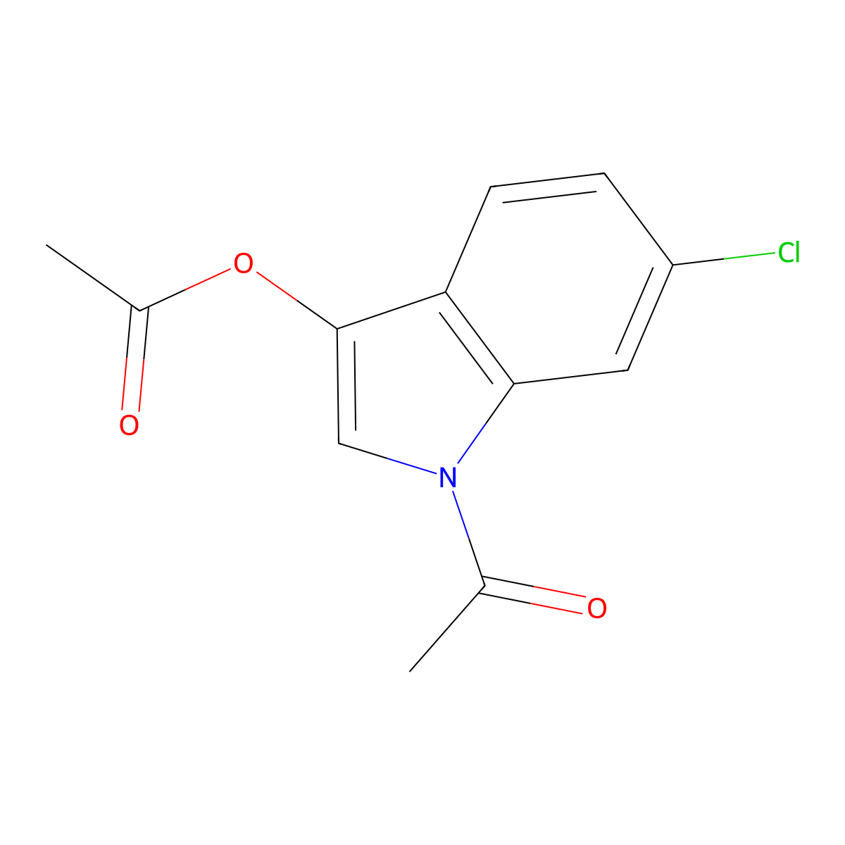 1-acetyl-6-chloro-1H-indol-3-yl acetate molecular structure, CAS 108761-33-7