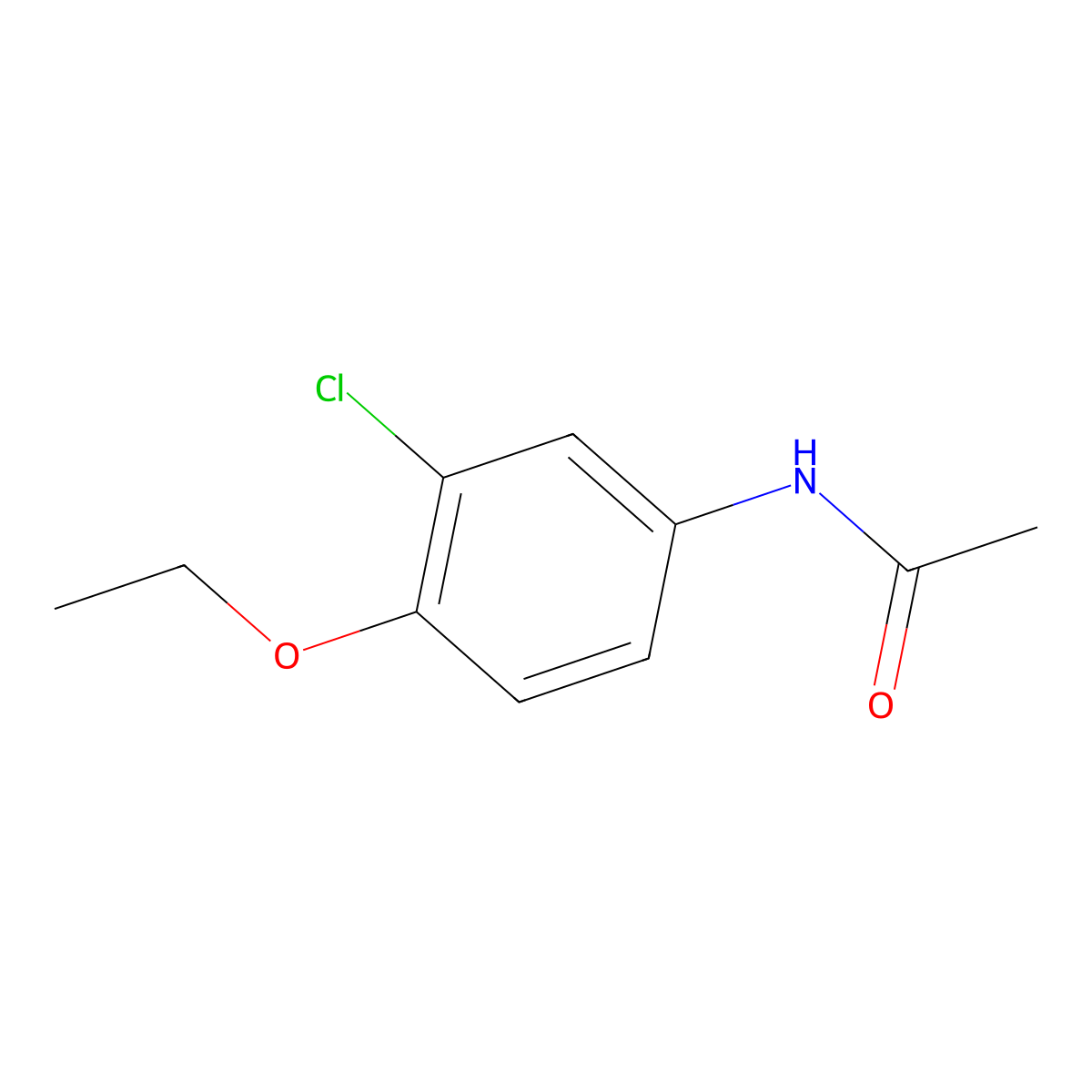 N-(3-chloro-4-ethoxyphenyl)acetamide molecular structure, CAS 108761-49-5