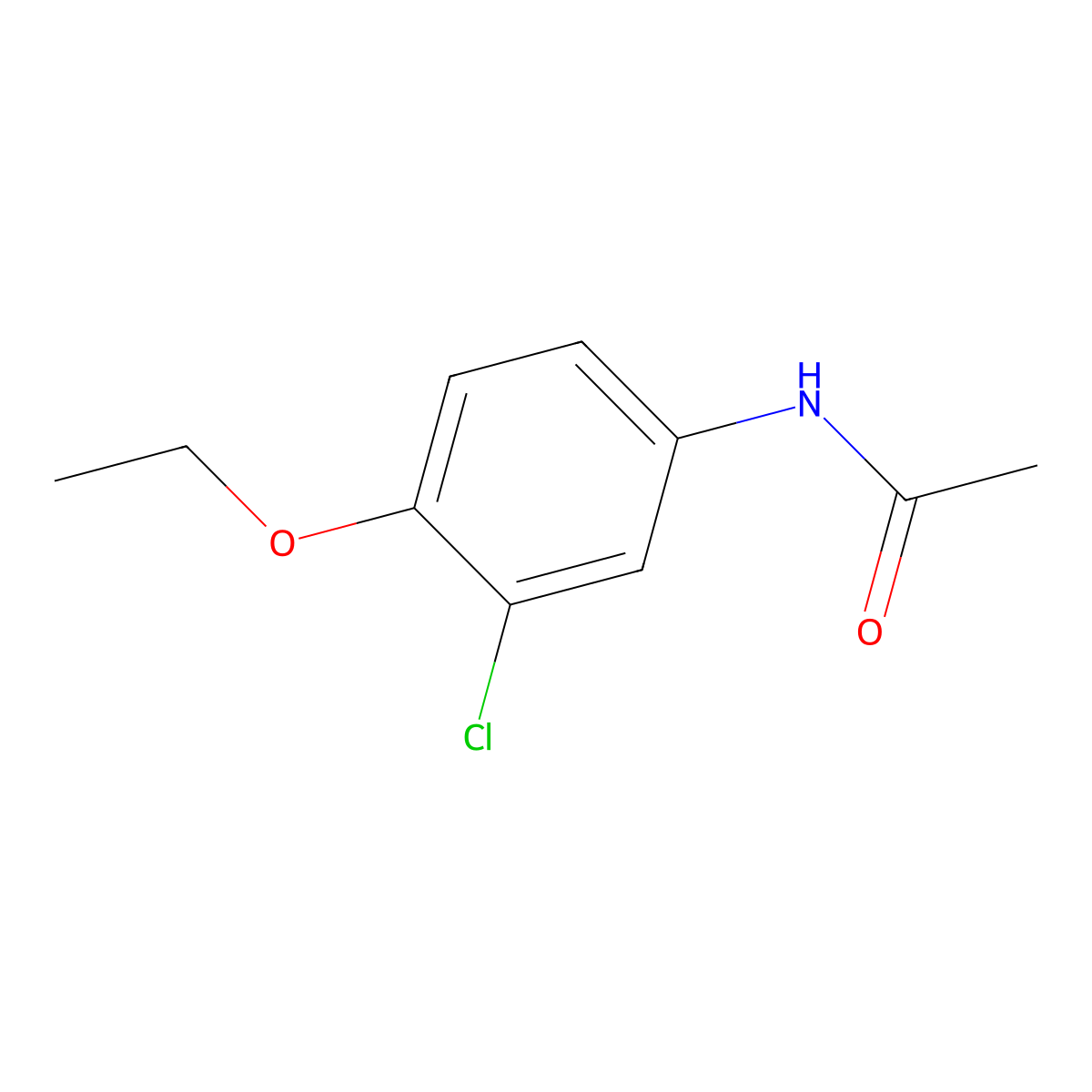 N-(3-chloro-4-ethoxyphenyl)acetamide molecular structure, CAS 108761-49-5