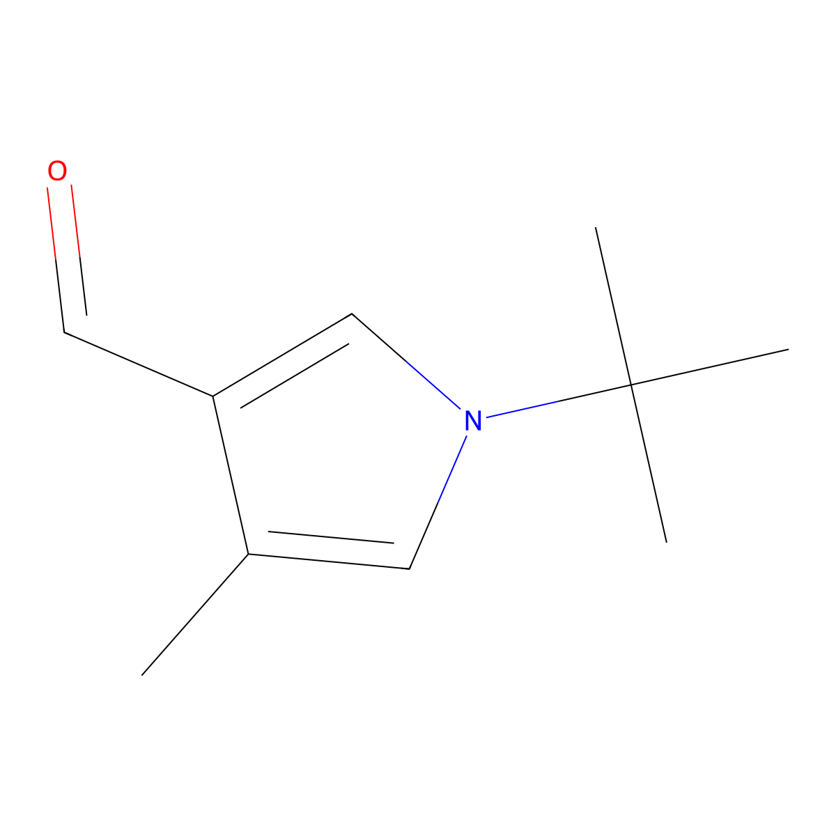 1-tert-Butyl-4-methyl-1H-pyrrole-3-carbaldehyde molecular structure, CAS 1087610-67-0