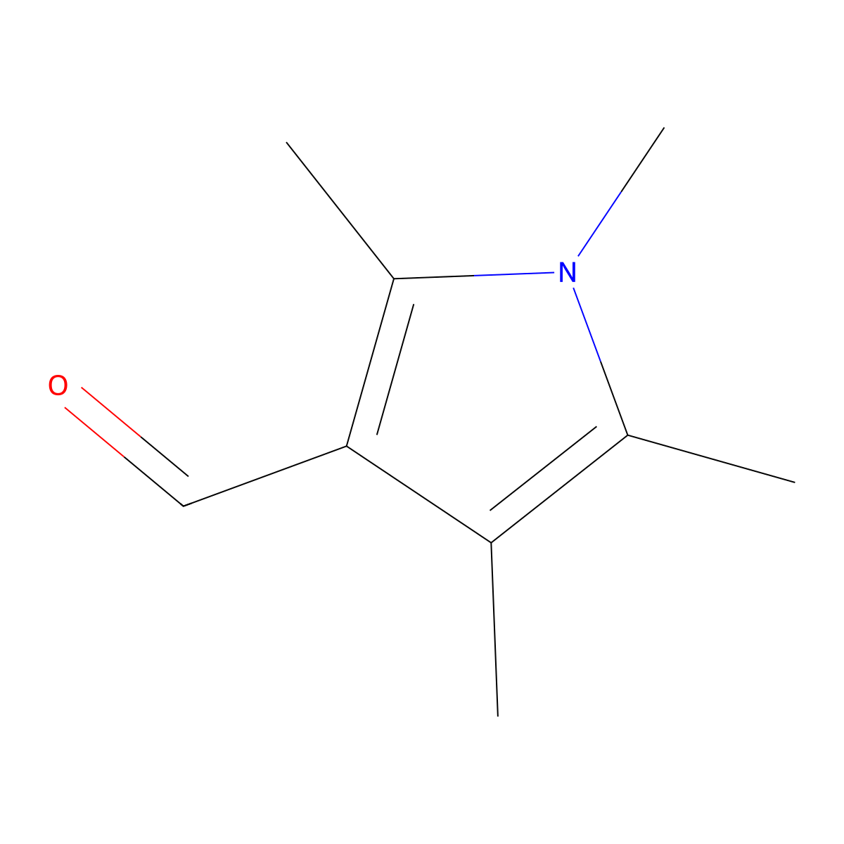 1,2,4,5-Tetramethyl-1H-pyrrole-3-carbaldehyde molecular structure, CAS 1087610-71-6