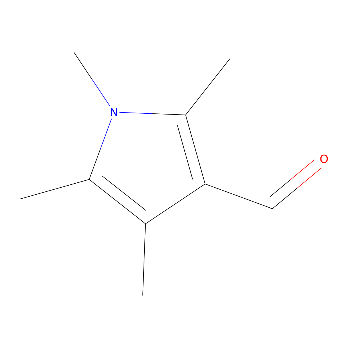1,2,4,5-Tetramethyl-1H-pyrrole-3-carbaldehyde molecular structure, CAS 1087610-71-6
