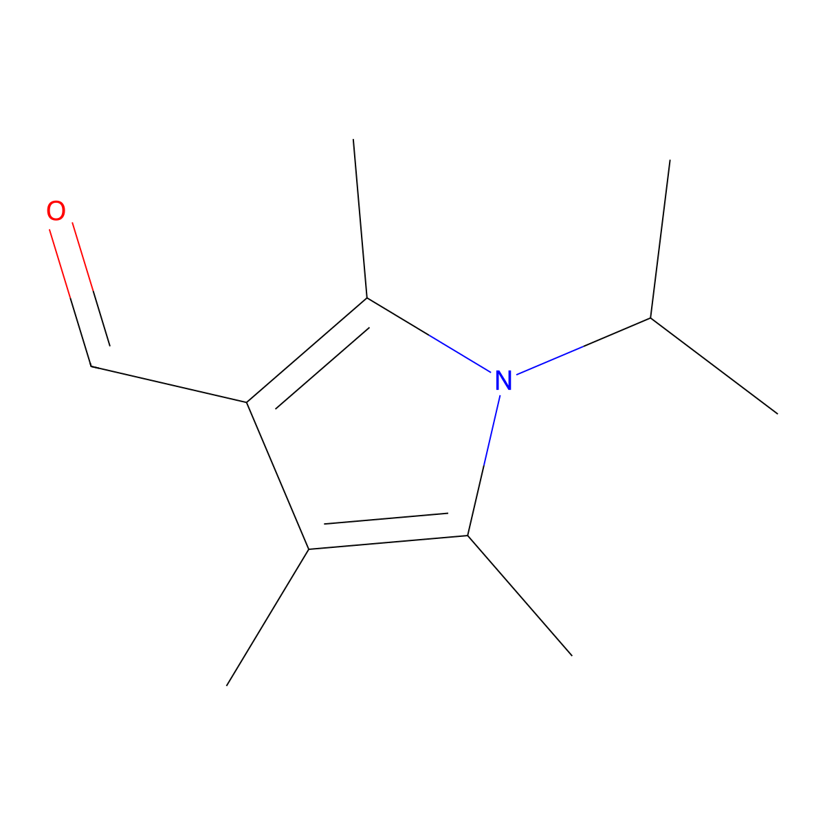 1-Isopropyl-2,4,5-trimethyl-1H-pyrrole-3-carbaldehyde molecular structure, CAS 1087610-75-0