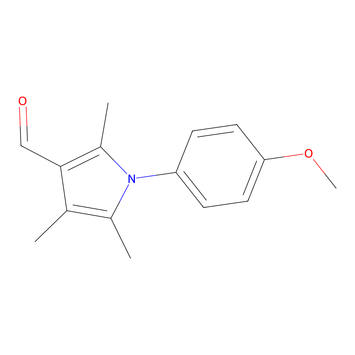 1-(4-methoxyphenyl)-2,4,5-trimethyl-1H-pyrrole-3-carbaldehyde molecular structure, CAS 1087611-17-3