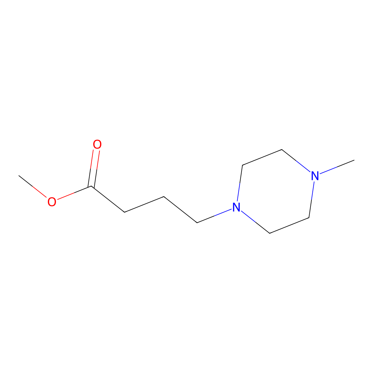 Methyl 4-(4-methylpiperazin-1-yl)butanoate molecular structure, CAS 1087613-94-2